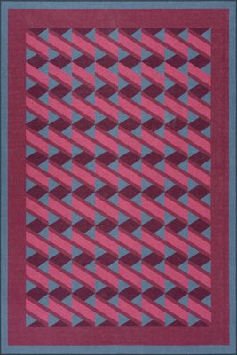 Magenta Ribbon Bordered Washable Rug by Society6 – Purple