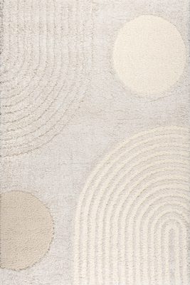 Maren Hazy Swirls Rug – Beige