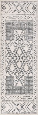 Medallion Washable Rug – Light Grey