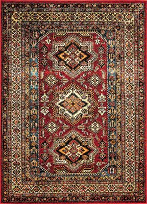 Medieval Herald Indoor/Outdoor Rug – Dark Red