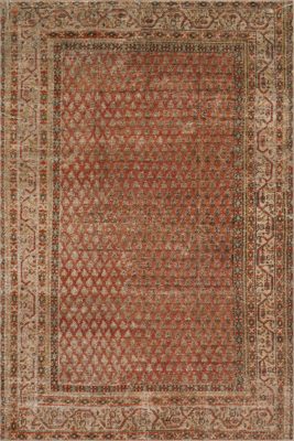Melin Distressed Washable Rug – Orange