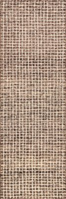 Melrose Checked Rug – Brown