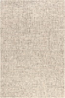 Melrose Checked Rug – Cream