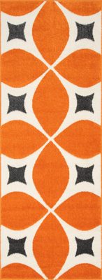 Mod Trellis Rug – Deep Orange