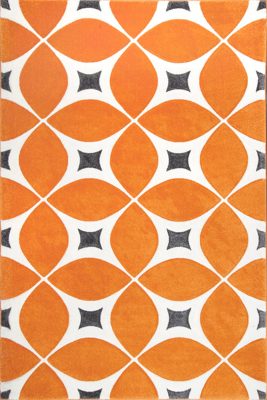 Mod Trellis Rug – Deep Orange