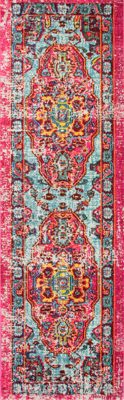 Mosaic Medallion Rug – Fuchsia Multicolor