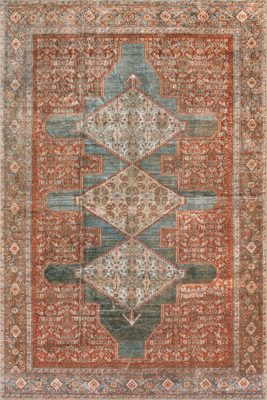 Muril Medallion Washable Rug – Multicolor