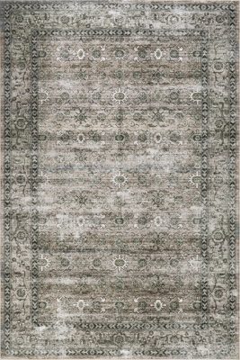Myrtle Spill Proof Washable Vintage Rug – Sage Green