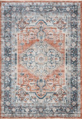 Plated Regal Medallion Rug – Rust