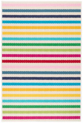 Rainbow Stripe Machine Washable Rug – Multi