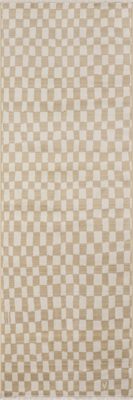 Rasali Checkered Box Rug – Beige