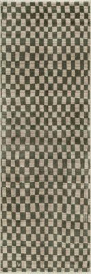 Rasali Checkered Box Rug – Green