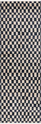 Rasali Checkered Box Rug – Navy