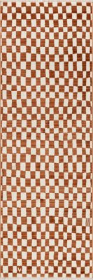 Rasali Checkered Box Rug – Orange