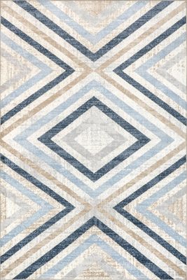 Reeba Washable Distressed Rug – Blue