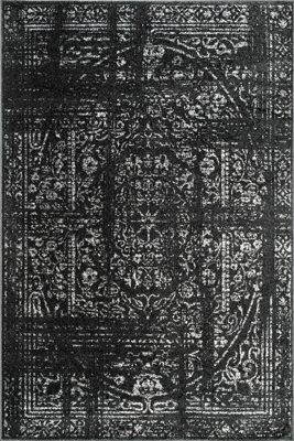 Ring Around The Rosette Rug – Black