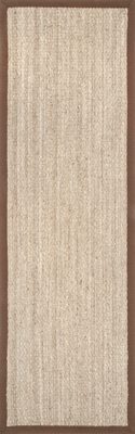 Seagrass with Border Rug – Brown