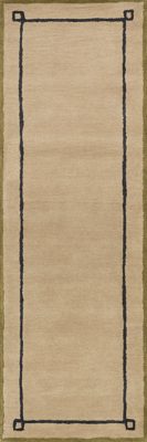 Serge Bordered Wool Rug by Nate Berkus – Tan