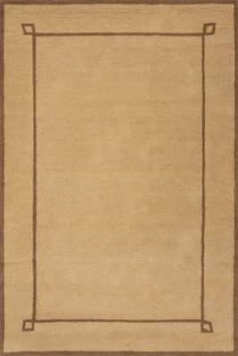 Serge Bordered Wool Rug by Nate Berkus – Brown