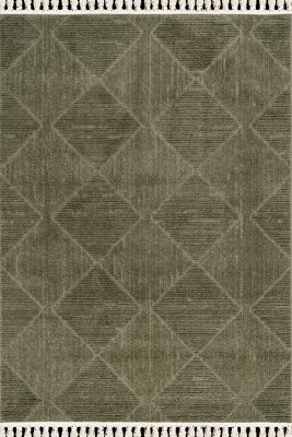 Shafali Tiled Trellis Rug – Green
