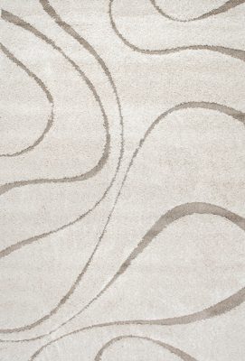 Shaggy Curves Rug – Cream