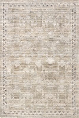 Shia Bordered Washable Indoor/Outdoor Rug – Beige