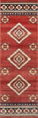 Southwestern Diamond Rug – Red