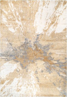 Splatter Abstract Rug – Gold