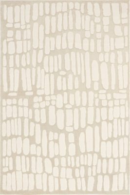 Summit Plush Textured Washable Rug – Cream