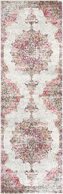 Sunny Wildflower Medallion Rug – Pink