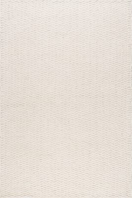 Sutton Solid Chevron Rug – Ivory