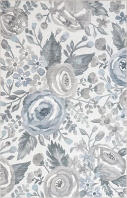 Sylvie Spill Proof Washable Rug – Light Grey