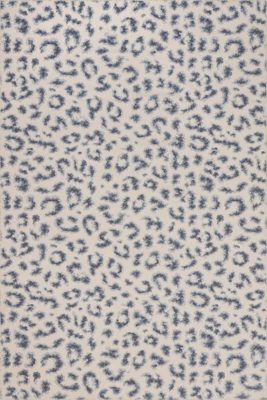 Tessa Leopard Washable Rug – Blue