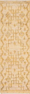 Textured Moroccan Jute Rug – Yellow