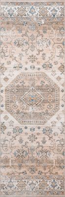 Timeless Charm Spill Proof Washable Rug – Beige