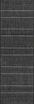 Venetian Pinstripes Indoor/Outdoor Rug – Black