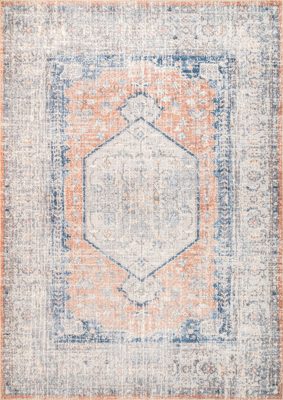 Vintage Medallion Washable Rug – Peach