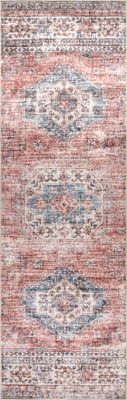 Zia Persian Washable Rug – Brick