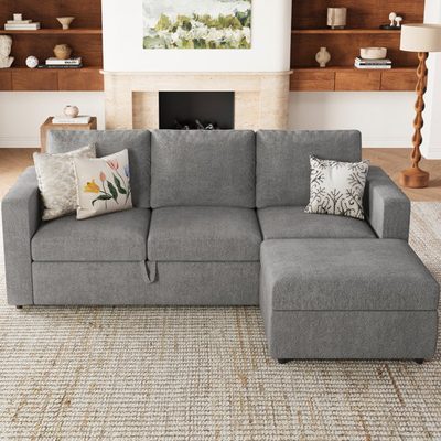 Rafael L-Shaped Modular Sleeper Sectional with Storage
