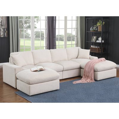 Tolzmann Sectional Sofa with 2 Ottomans