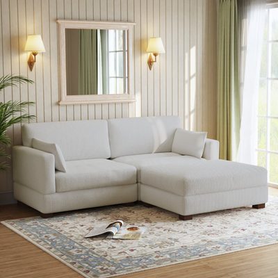 Maelina 3-Piece Corduroy Modular Sectional