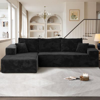 Nathasa 2-Piece Boneless Compression Sectional with L-Shape Chaise