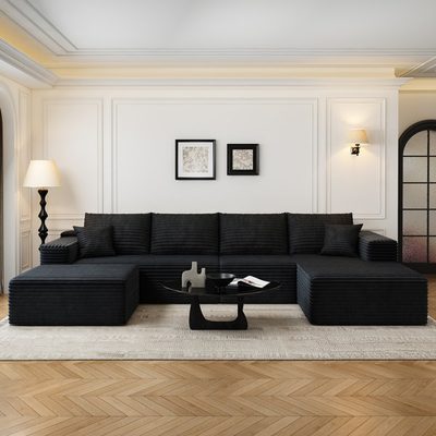 Simonsen Boneless 135.4" Cloud Modular Sectional with Ottoman