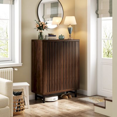 Acanthe 24-Pair Shoe Storage Cabinet with 2 Shutter Doors