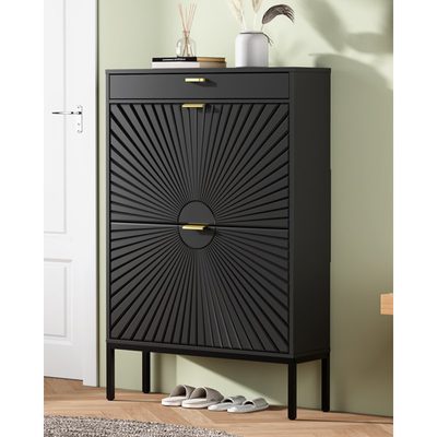 Modern Minimalist Large Capacity Shoe Cabinet, Wide