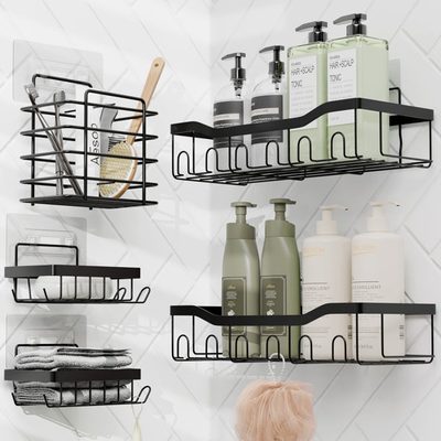 Clara Clark Adhesive Stainless Steel Shower Caddy