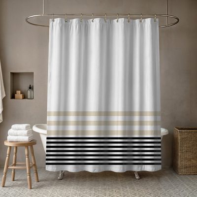 Maurine Stripes Single Shower Curtain