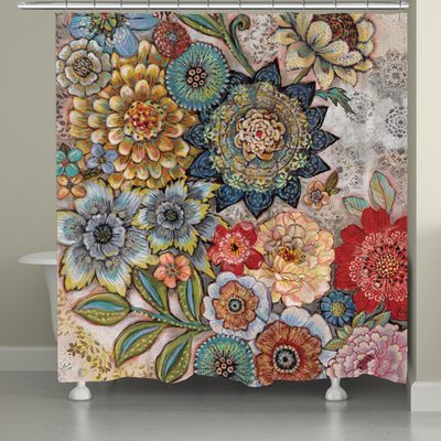 Haskell Boho Bouquet Shower Curtain by Laural Home