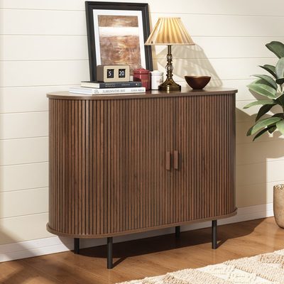 Jamyia Wood Sideboard with 2 Doors and Adjustable Shelves