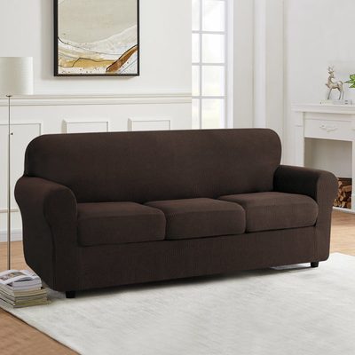 Pizarro 4-Piece Stretch Jacquard Sofa Slipcover for 3-Cushion Couch